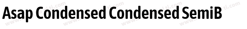 Asap Condensed Condensed SemiBold字体转换